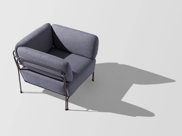 ARI 1312 - Armchair with armrests by Et al. - view 2